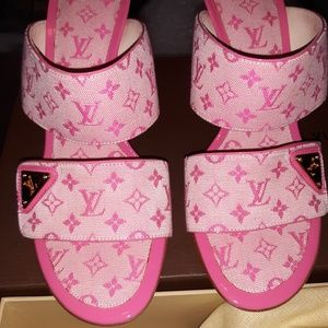 Louis Vuitton Pink High Heel Shoes Size 37 US 6.5